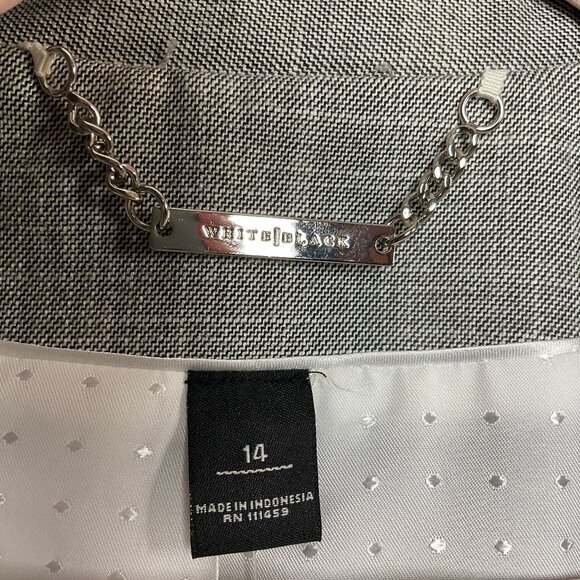 WHBM NWT Quality Detailed Blazer Jacket Sz 14 Gray *Coupon Eligible* Orig $158 - Picture 3 of 13